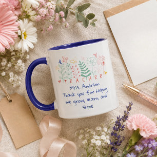 Danke, dass Sie mir geholfen haben, Lehrer-Wildblu Tasse