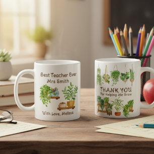 Danke, dass Sie mir geholfen haben, Wasserfarben-P Kaffeetasse