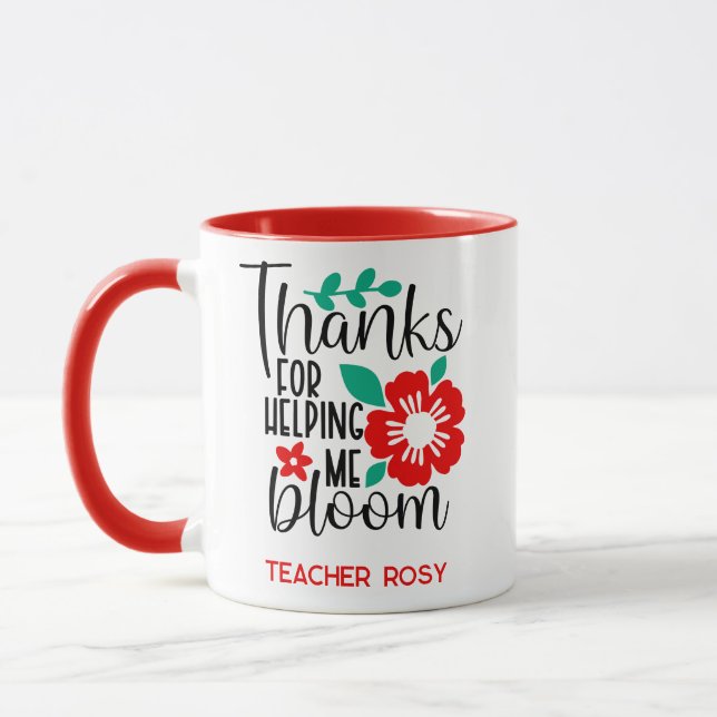 Danke, dass Sie mir helfen konnten, den Lehrer zu  Tasse (Links)