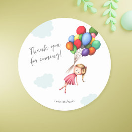 Danke, dass Sie mit Balloons Liebe zu Girl gekomme Runder Aufkleber