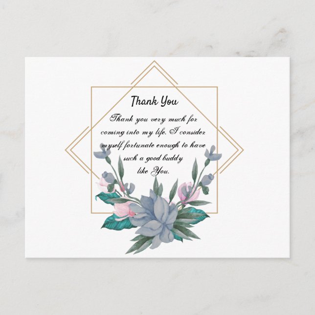 Danke Design Postkarte (Vorderseite)