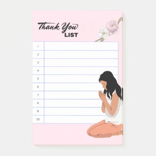 DANKE, DIE LISTE POST-IT KLEBEZETTEL