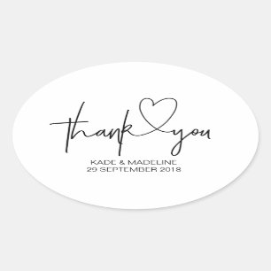Danke, die Sticker Schwarz und Weiß