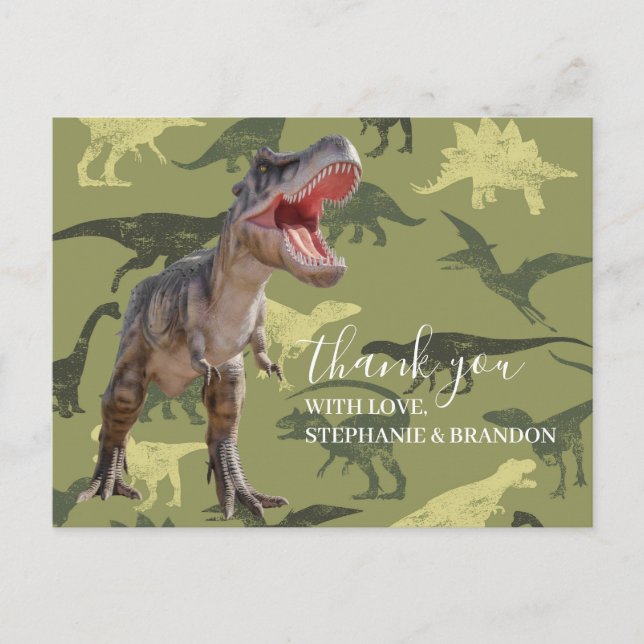 Danke Dinosaur Jurassic World Postcard Postkarte (Vorderseite)