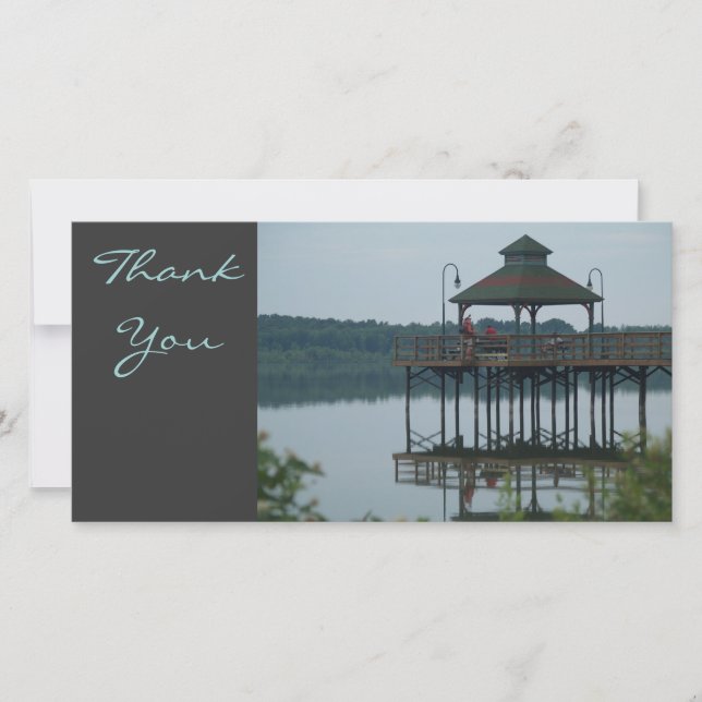 Danke, Dock w/Gazeebo Dankeskarte (Vorderseite)