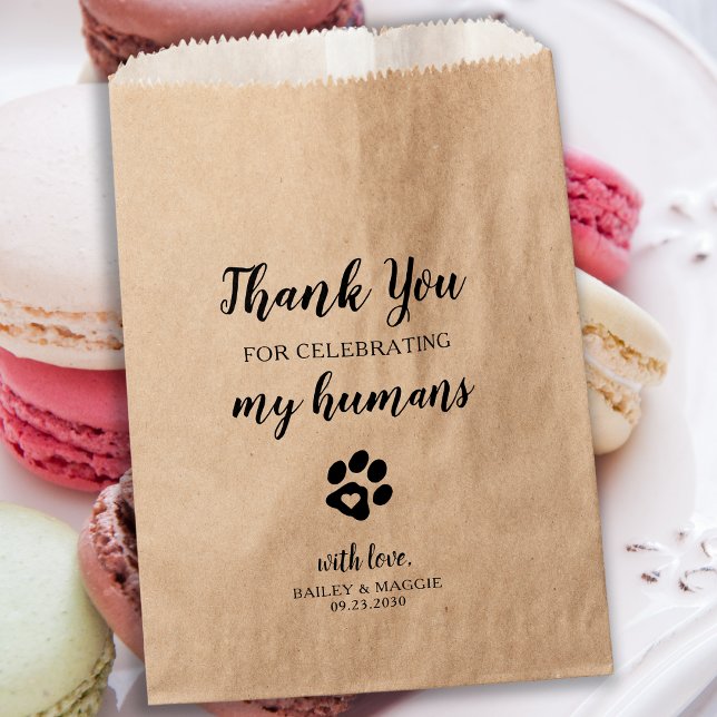 Danke Doggie Bag Pet Leckerei Hochzeit Geschenktütchen (Von Creator hochgeladen)