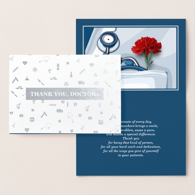 Danke, Doktor. Red Carnation Luxury Folienkarte (Anzeige)