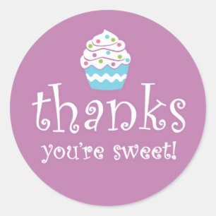 Danke, du bist süß Cupcake Sticker