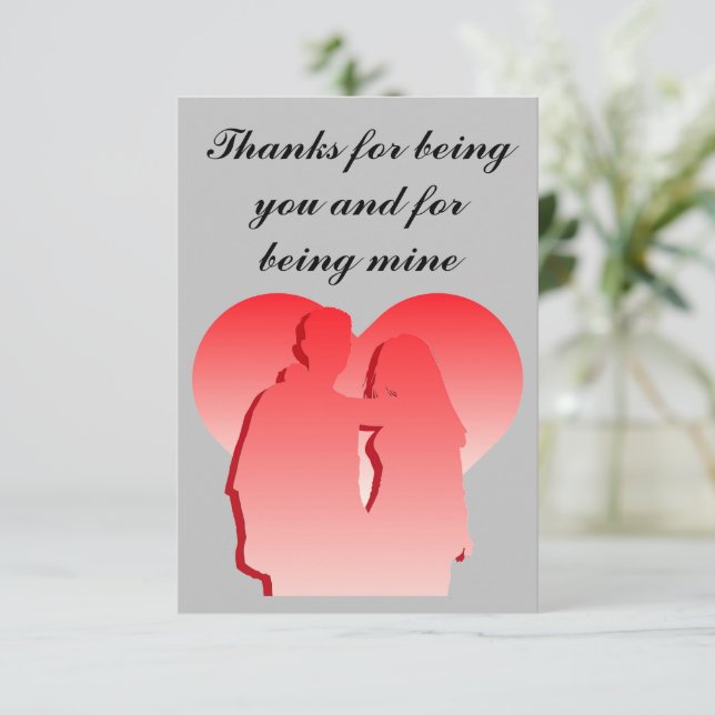 Danke, du zu sein dankeskarte (Stehend Vorderseite)