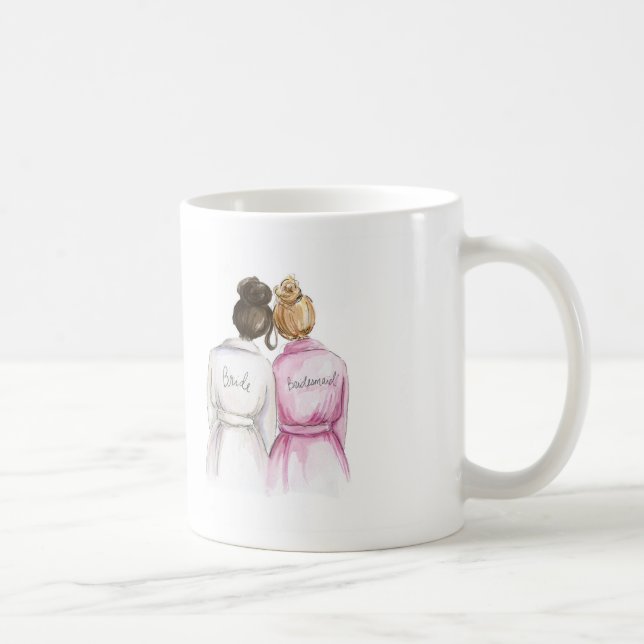 DANKE dunkle Br-Brötchen-Braut-dunkles Kaffeetasse (Rechts)