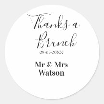 Danke ein Brunch nach der Hochzeit Name Datum einf