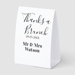 Danke ein Brunch nach der Hochzeit Name Datum einf Tischaufsteller