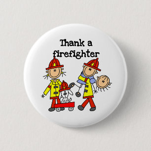 Danke einem Feuerwehrmann Button