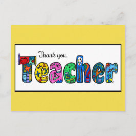 Danke einer Lehrerin Postkarte! Postkarte