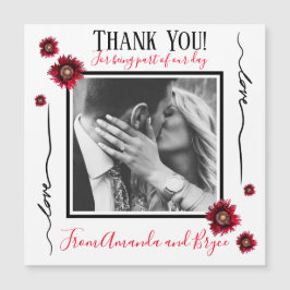 Danke, einfache rote Pappchen Magnetkarte