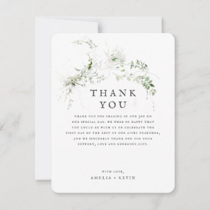Danke Elegant Earthy Greenery Watercolor Wedding