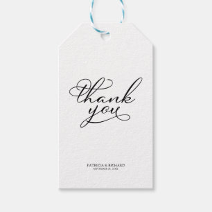 Danke - Elegante Kalligrafie-Hochzeitsgeschenkanhä Geschenkanhänger