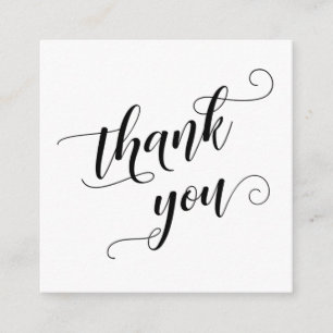 Danke Elegante Typografie Hochzeitsgeschenk Begleitkarte
