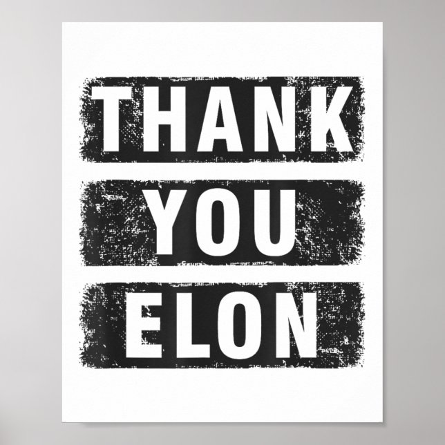 Danke Elon Poster (Vorne)