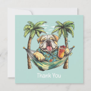 Danke Englisch Bulldogge auf hawaiianischem Oberte