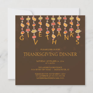 Danke Erntedank Dinner Party Einladung