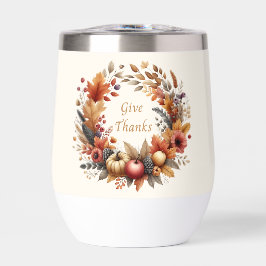 Danke Erntedank Wine Tumbler