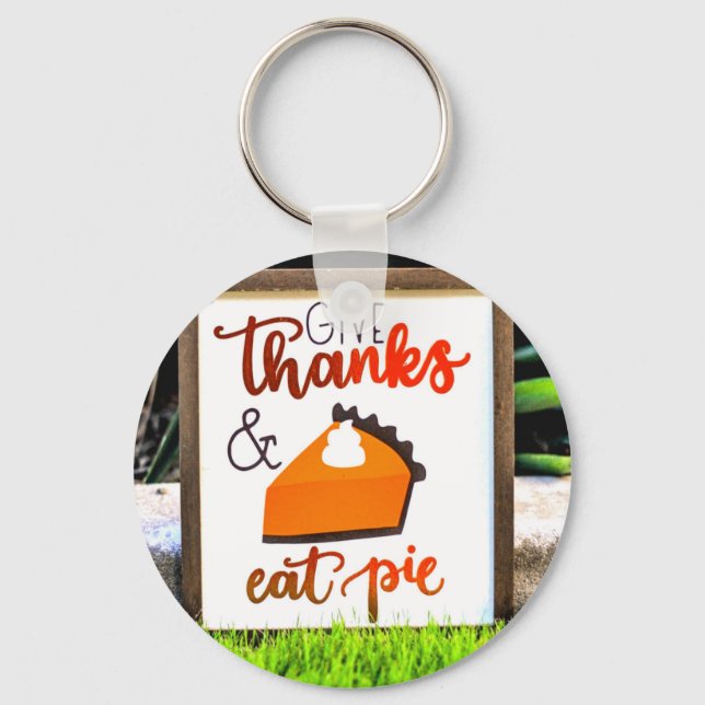 Danke, Essen Pie Erntedank Schlüsselanhänger (Vorderseite)