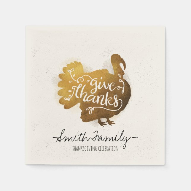 Danke. Familienfeier Erntedank. Serviette (Vorderseite)