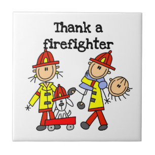 Danke-Feuerwehrmann-T-Shirts und Geschenke Fliese
