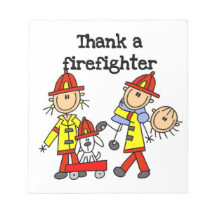 Danke-Feuerwehrmann-T-Shirts und Geschenke Notizblock