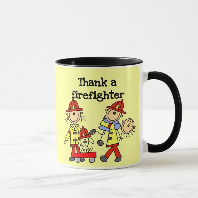 Danke Feuerwehrmann Tasse (Rechts)