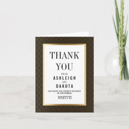 Danke | Formale goldene Geometrie auf schwarz