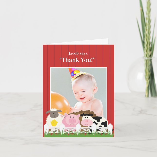 Danke Foto Farm Card (Vorderseite)