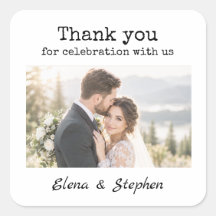 Danke Foto Hochzeitsaufkleber