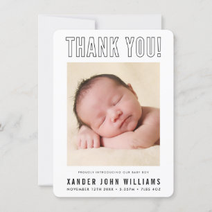 DANKE FOTO modernes neues Baby minimaler Umriss