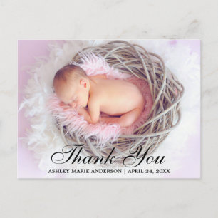 Danke Foto neues Baby Postkarte