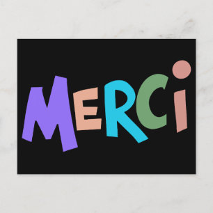 Danke, französisches Dankeschön  Postkarte