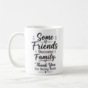 Danke Freund – Manche Freunde werden Familie Kaffeetasse