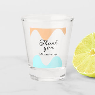Danke füge Namen hinzu Nachricht einfach orange bl Schnapsglas