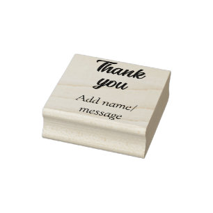 Danke füge Namen hinzu Nachricht einfach stilvolle Gummistempel