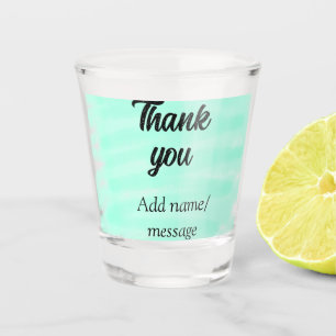 Danke füge Namen Nachricht hinzu einfache stilvoll Schnapsglas