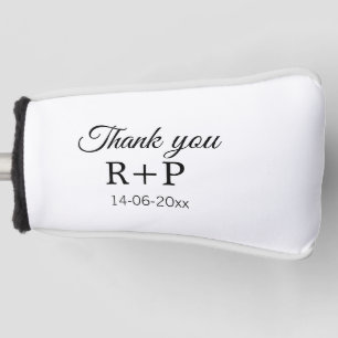 Danke, fügen Sie den Anfangsbuchstaben des Namens Golf Headcover