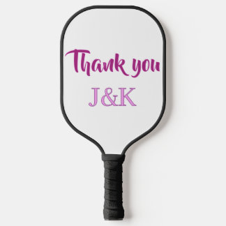 Danke, fügen Sie den Anfangsbuchstaben des Namens Pickleball Schläger