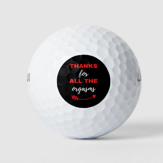 Danke für alle Orgasmen Golfball (Vorderseite)