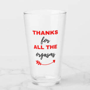 Danke für alle Orgasmen schwarz Glas