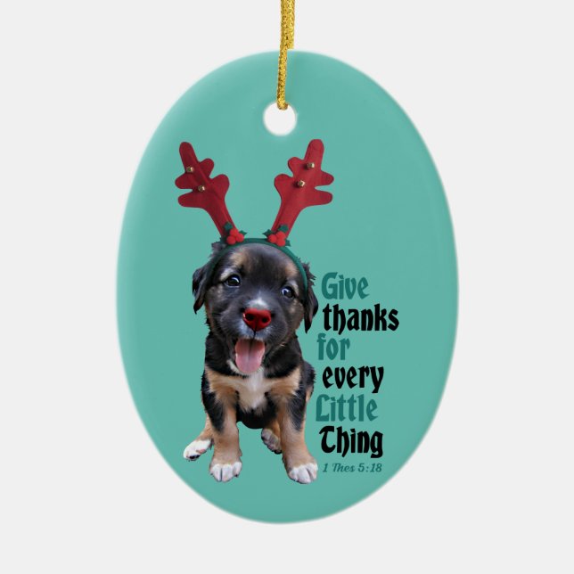 Danke für alles Kleine Keramik Ornament (Vorne)