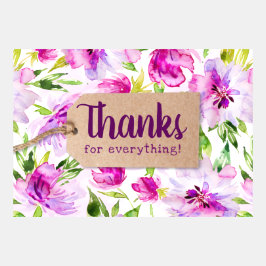 Danke für alles mit Kraft Tag auf Blume