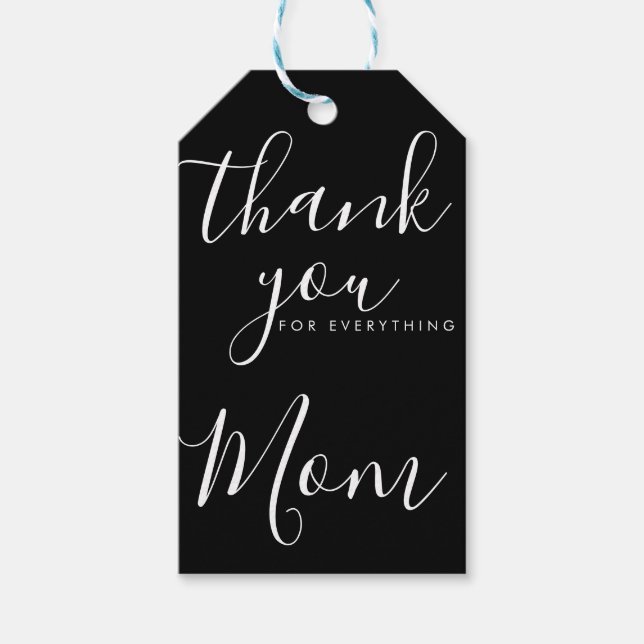 DANKE für alles, was bearbeitbare Mama-Karte Gesch Geschenkanhänger (Vorderseite)