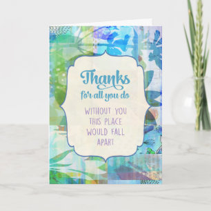 Danke für alles, was Sie tun Karte