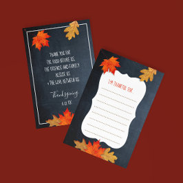 Danke für Chalkboard Erntedank Placecards RSVP Karte